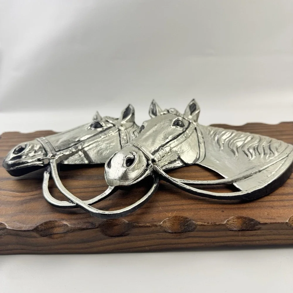 VTG 3D  Silver Horse Head Wall Mount 13.5
